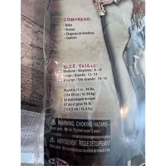 Fun World Freak Show Ring Mistress Circus Halloween Pretend Cosplay 12/14 Kids - Picture 6 of 7